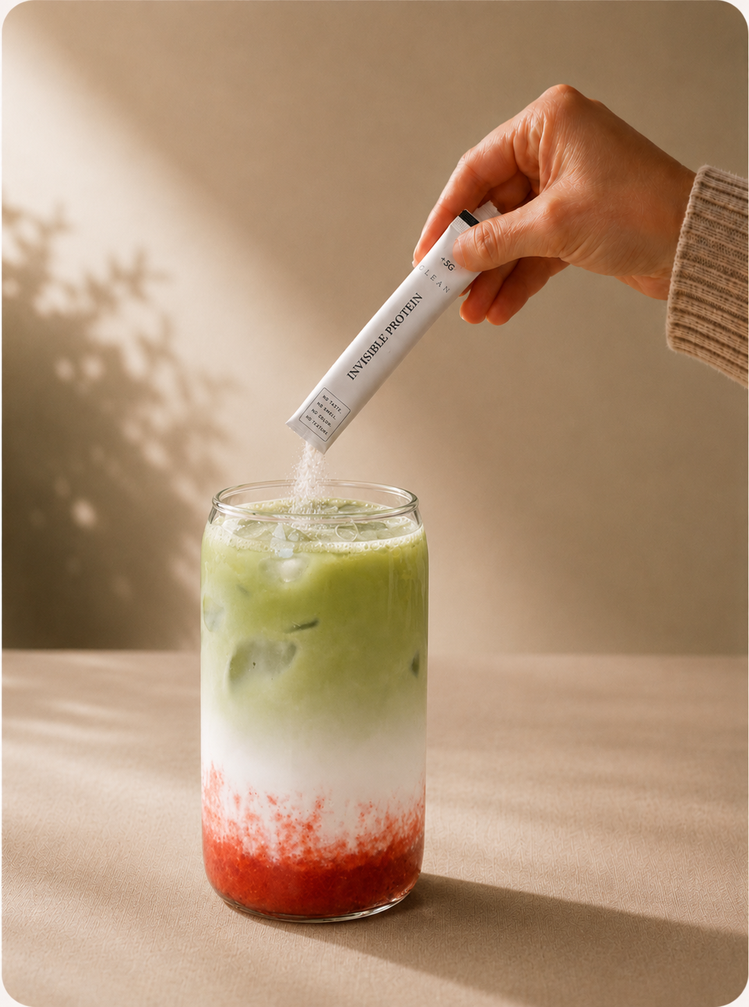 Pouring Glean into a drink